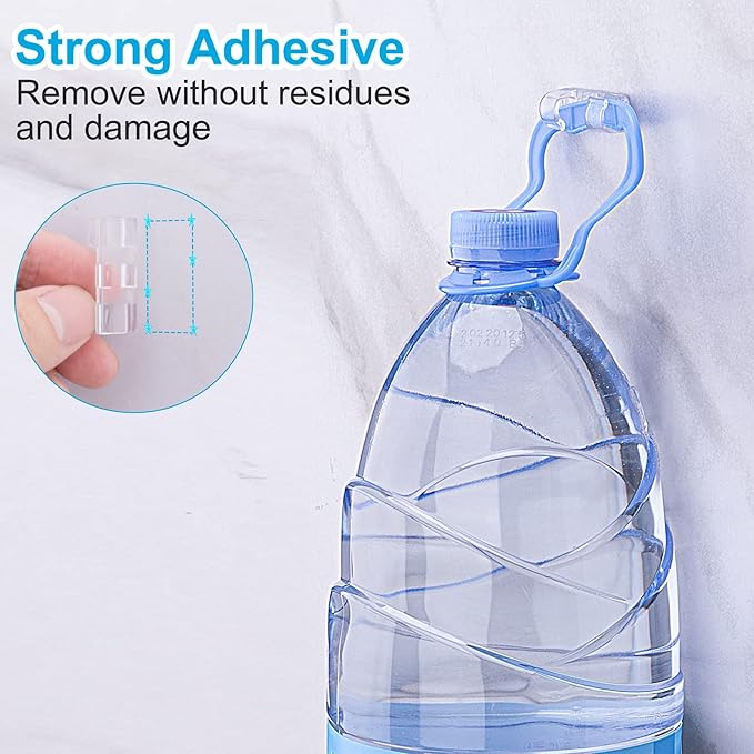 Adhesive Cable Clips Clear (40PCS, M), Upgraded Wire Holders for Wall, Strong Cord Organizer Under Desk, Car, PC, Christmas Light Indoor/Outdoor