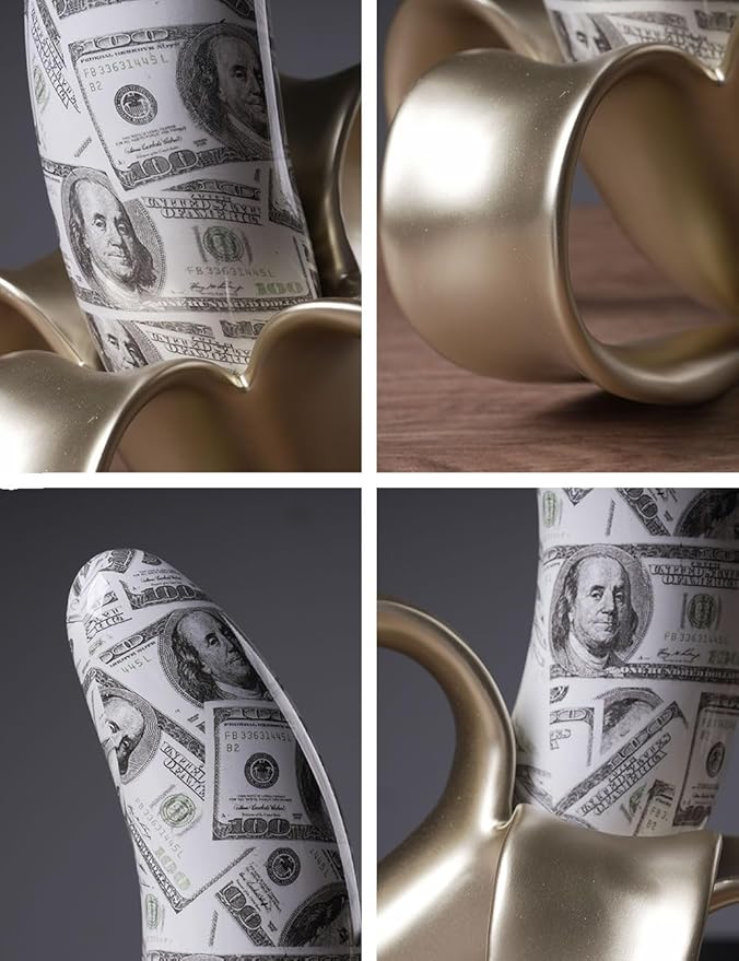 Abstract Sculpture Decor Modern Arts Banana Figurine Table Centerpiece Statue Polyresin 13.4 inch