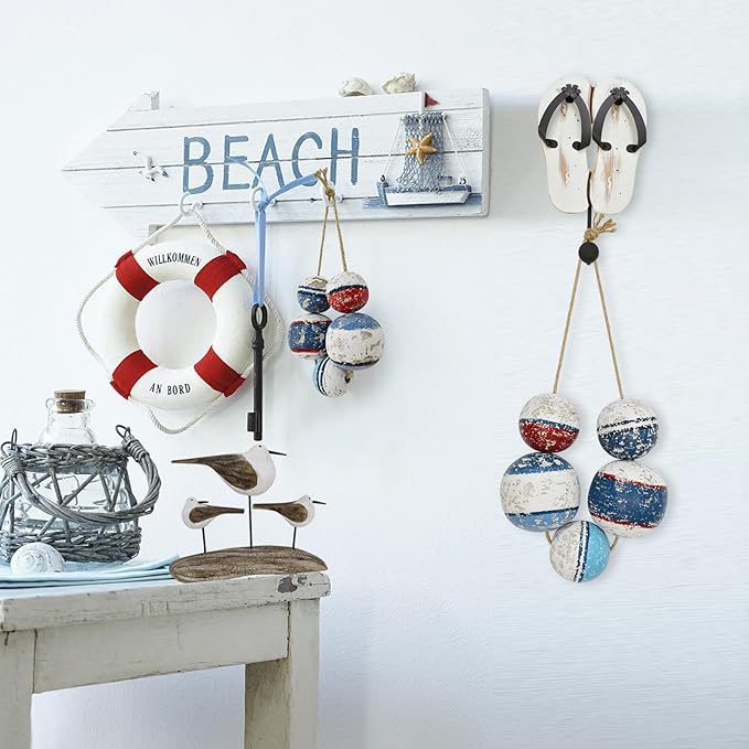 K KILIPES Beach Coastal Wood Seabird Figurine Home Office Table Desk Decor Sea Bird Sculpture Statue for Tabletop Shelf Nautical Bathroom Decoration Ornament Gift