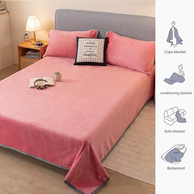 Fleece Bed Blankets Throw Size - Soft Lightweight Plush Fuzzy Cozy Luxury Blanket Microfiber Throw for Couch Bed,All-Season Breathable,40x60 Inches