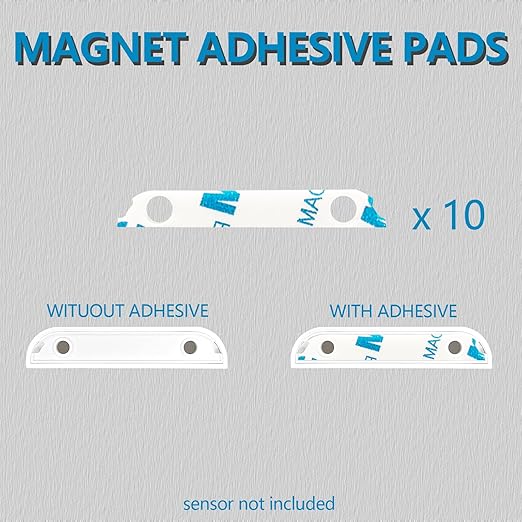 Adhesive Replacement Strips for Ring Contact Sensor 2nd Gen, Pre-Cut Double-Sided Tape 12-Pack, Compatible for Ring Door Sensor, Easy Installation & 100% Fit(White)