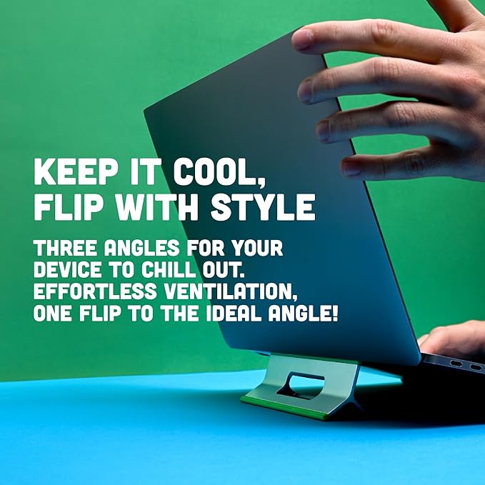 Steepy Portable Laptop Stand for Desk – Adjustable Height, & Portable Laptop Holder – Ergonomic Computer Stand for Cooling & Comfort – Slip-Proof, Sturdy Design – Universal Fit for 13-17 Inch Devices