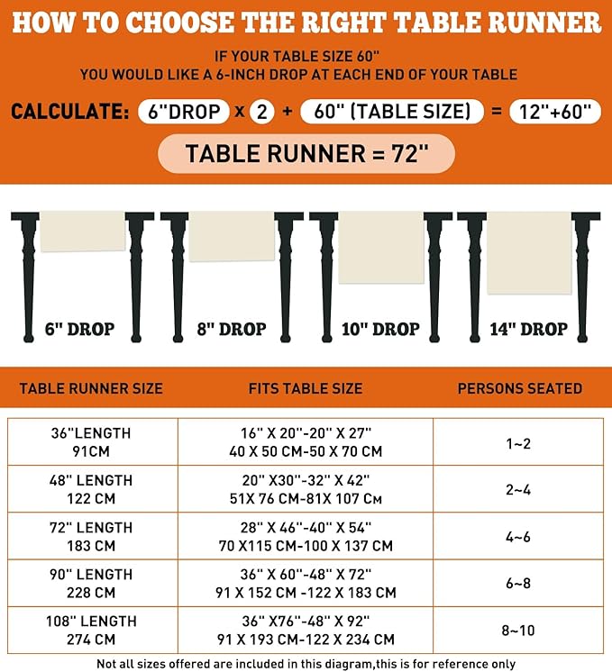 Halloween Table Runner,72 Inches Pumpkin Ghost and Spider Web Pattern Table Runner for Halloween, Table Decoration/Party Dinner Table Decor,Kitchen,Mantel,Bedroom Decoration