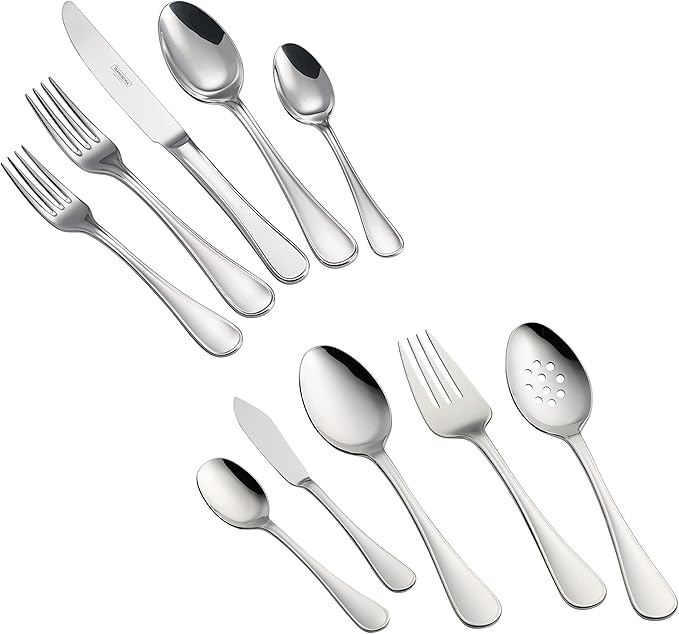 Tramontina 45 Piece Silverware Set - Firenze Utensils Set