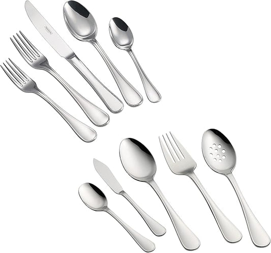 Tramontina 45 Piece Silverware Set - Firenze Utensils Set