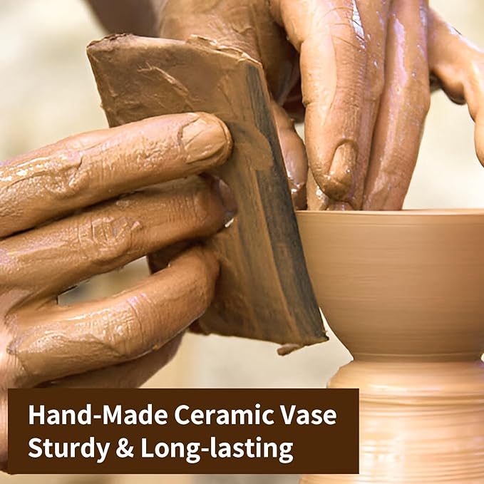 Hugging Flower Vases for Bouquet, 2 Pack White Ceramic Vases for for Centerpieces Home Decor Accents Terracotta Vase for Table Entryway Bookshelf Living Room