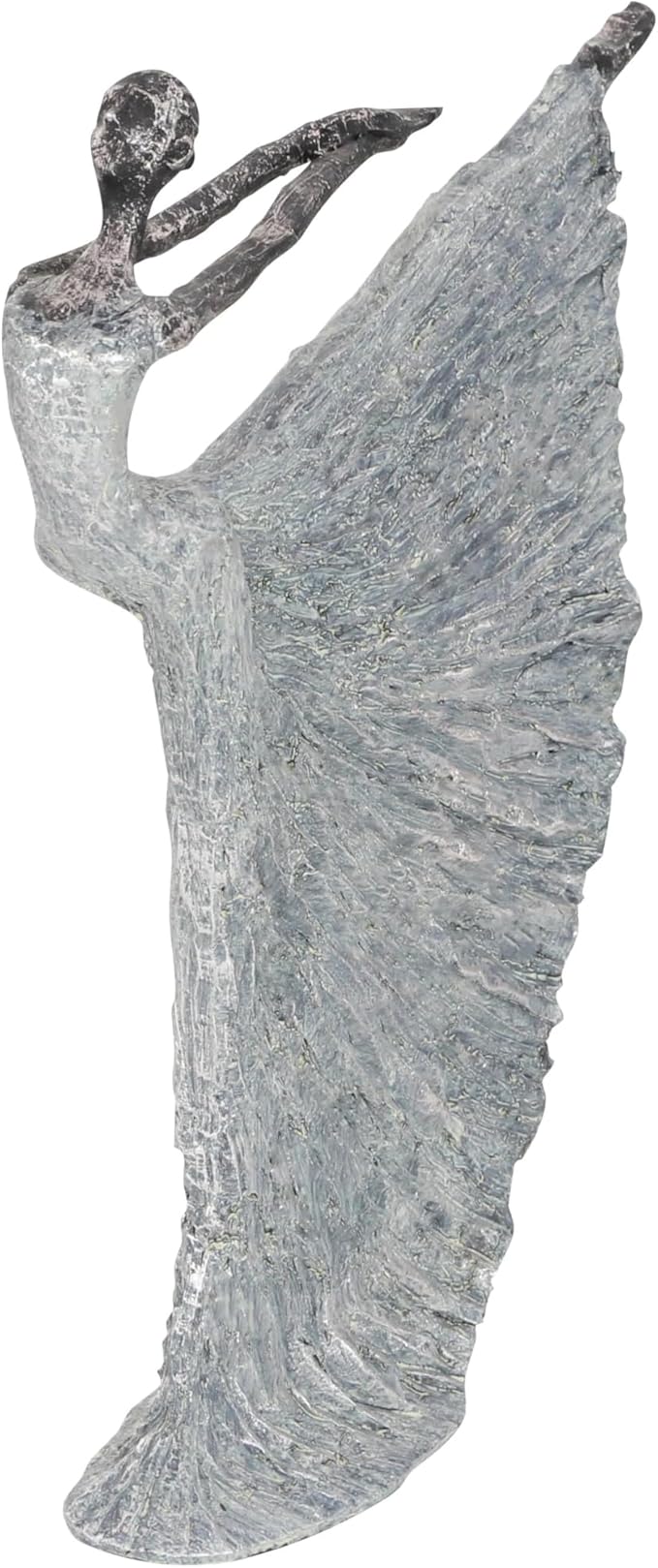 Deco 79 Polystone Dancer Decorative Sculpture Home Decor Statue, Accent Figurine 12" x 3" x 16", Gray