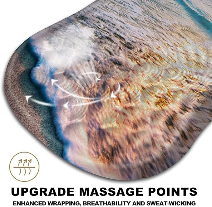 Mouse Pad Wrist Support, Ergonomic Mouse Pad with Massage Dot, Comfortable Computer Mouse Pad for Laptop, Wrist Rest Pain Relief Mousepad with Non-Slip PU Base for Office & Home, 12 x 8 in