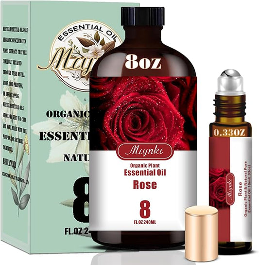 Rose Fragrance Oil-Sandalwood Essential Oil 8.33oz (250ml)-100% Pure Natural Scent for Diffusers, Candles, Soap Making & Aromatherapy-Relaxing Home & Gift Essential Oil for Bath, Massage
