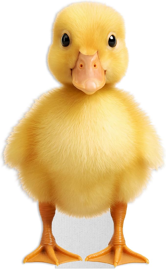 Duckling Life Size Standee - 2FT Freestanding Coroplast Cutouts | Farm Animal Standup Photo Booths, Birthday & Halloween Decorations