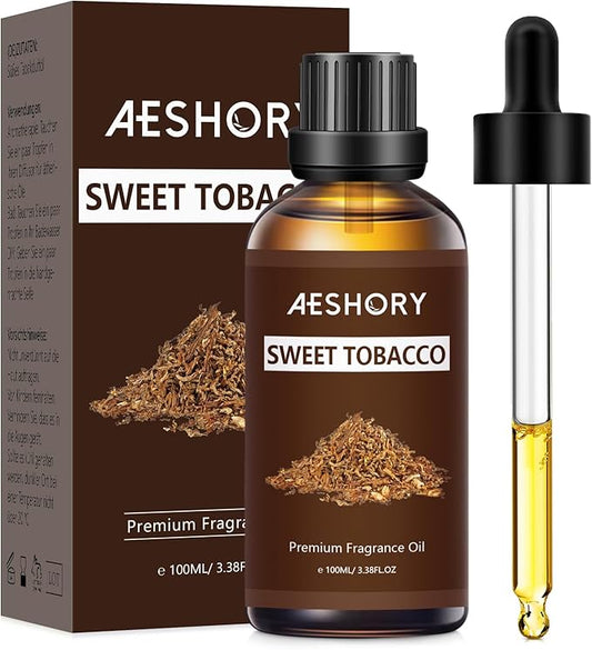 Sweet Tobacco Fragrance Oil 3.38FL.OZ - Aromatherapy Essential Oils for Diffusers for Home, Sweet Tobacco Scented Oils for Massage, Soap Candle Making Scents - 100ML