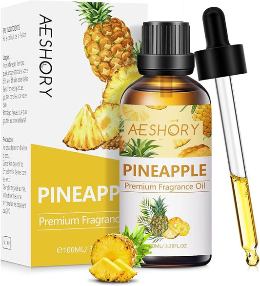Pineapple Fragrance Oil 3.38FL.OZ - Aromatherapy Essential Oils for Diffusers for Home, Cedar Scented Oils for Massage, Soap Candle Making Scents - 100ML