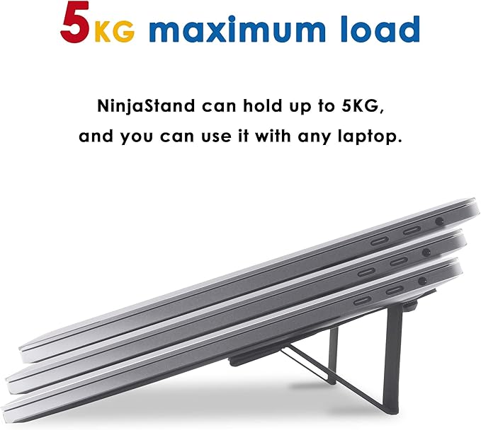 NinjaStand - Super Light / Thin / Portable Laptop Stand for 13" ~ 16" Laptops