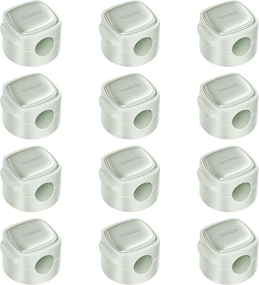 12 Pack Magnetic Cable Clips – Cord Organizer & Holder, Toocki Adhesive Cable Management, Wire Holder for USB Charging Cables, Ideal for Home, Office, Car, Desk, and Nightstand-Green