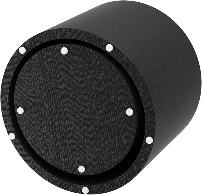 Nesting Coffee Table Set of 2, Round Side Tables Set, Wooden Accent Table, Modern End Tables, Minimalist Circle Table for Small Space Living Room Bedroom, Black