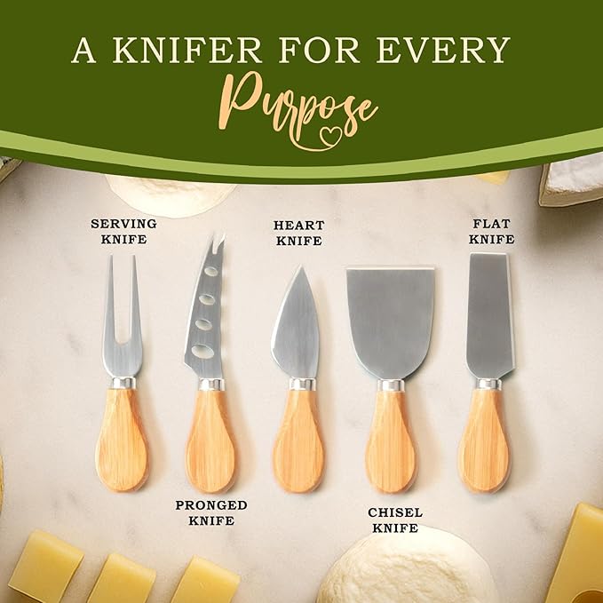 Charcuterie board cheese tray Set With kitchen Accessories Ideal gift for women, Haloween, New Year and Engagement gifts for Couples.