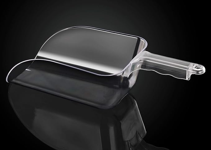 New Star Foodservice 34448 Polycarbonate Plastic Utility Ice Scoop, Clear, 64-Ounce