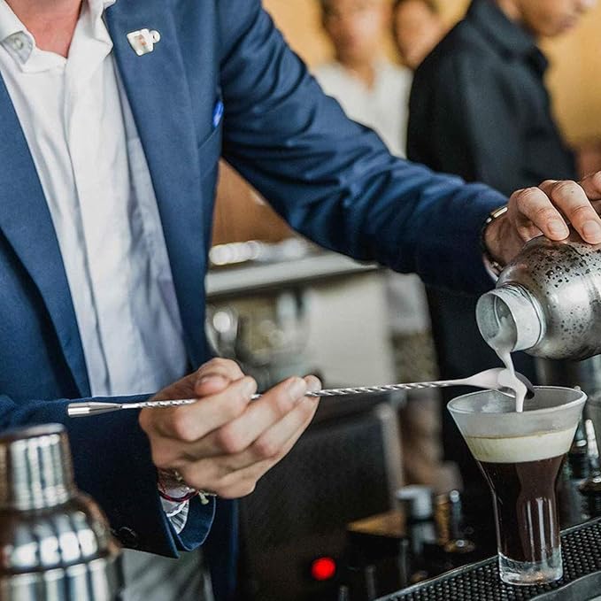 Muddler for Cocktails Stainless Steel, Muddlers Pestle with Stirring Spoon, Bartender Cocktail Shaker Bar Tool Set - Bar Spoon and Muddler