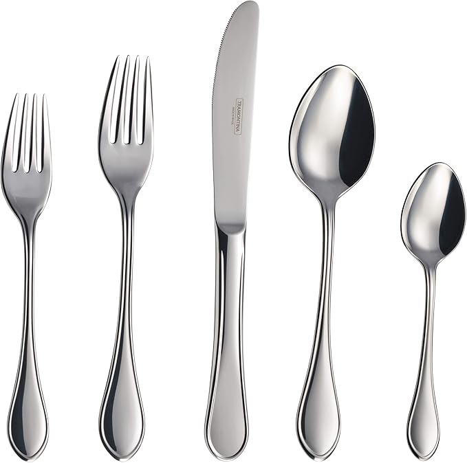 Tramontina 20 Piece Silverware Set - Italy Utensils Set