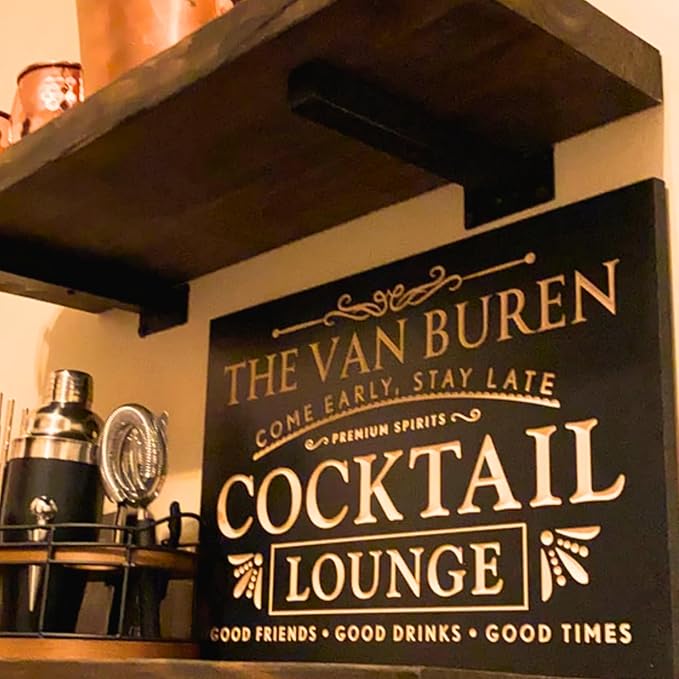 Custom Bar Sign - Choice of Size, Fonts, and Colors | Personalized Cocktail Lounge Bar Decor, Personalized Bar Signs for Home Bar, Home Bar Decor, Bar Wall Decor, Bar Decorations | True Stock Studios