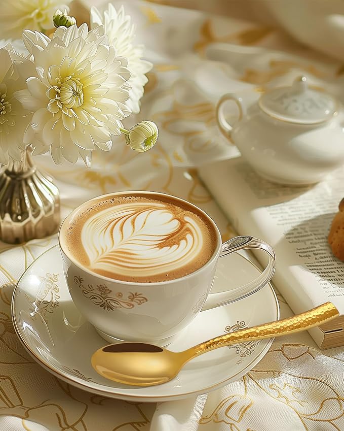 65-Piece Gold Silverware Set with Serving Utensils, Ollex Durable Stainless Steel Hammered Flatware Set for 12 with Knives Forks Spoons Large Serving utensil Set for Home Restaurant, Dishwasher Safe