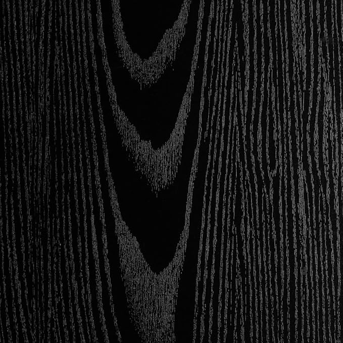 36 Inch Floating Shelves for Wall Set of 2, 8"D Wood Grain Bathroom Shelves with Invisible Brackets, Easy Install Engineered Wood Storage Shelves for Kitchen, Living Room, Bedroom, Black Finish