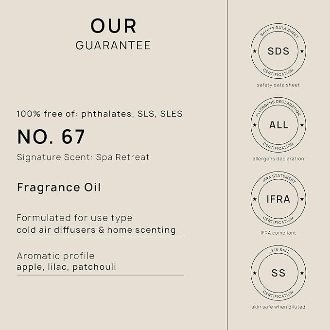 VINEVIDA [16 Fl Oz] Spa Retreat Fragrance Oil for Cold Air Diffusers - Essential Oils for Diffuser Oil Refill & Air Freshener Room Spray