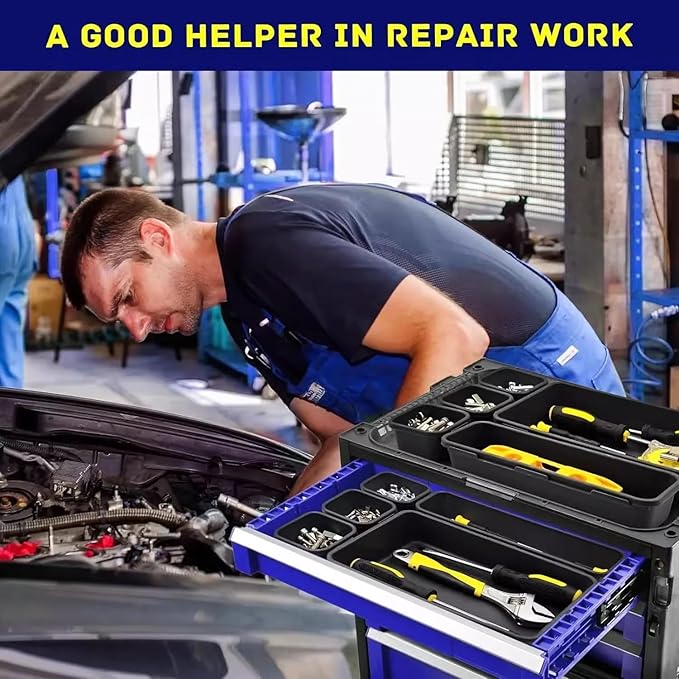 Gonice 30 PCS Black Interlocking Desk Organizer, Plastic Drawer Organizer Tray, Drawer Separator Tray for Office,Bathroom,Kitchen