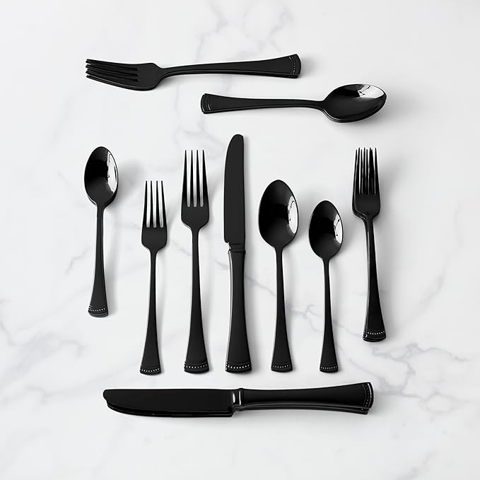Lenox 893677 Portola Black 20-Piece Flatware Set
