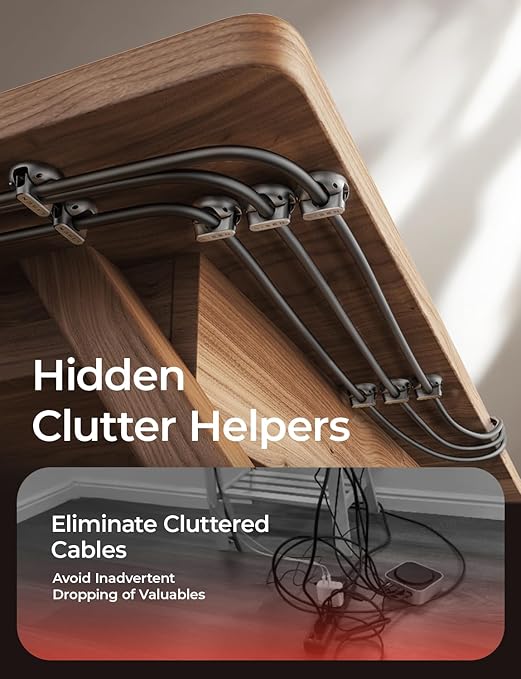 10 Pack Magnetic Cable Clips [2025 Minimum Size] LISEN Magnetic Cord Holder for Nightstand Desk, Cable Management for Home Office Organizer Wire Organizers for iPhone 17 Charger Cord, Dorm, Wall, Car