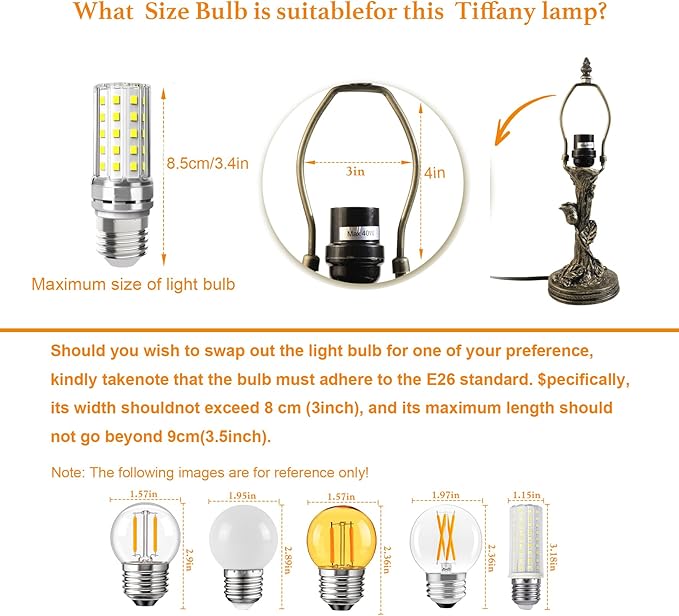 Tiffany Style Table Lamp Cardinal Stained Glass Lamp,8" Tiffany Lamp for Living Room Home,Bedroom Bedside Vintage Lamp for Office Dorm Bar Decor Gift,Included LED Bulb