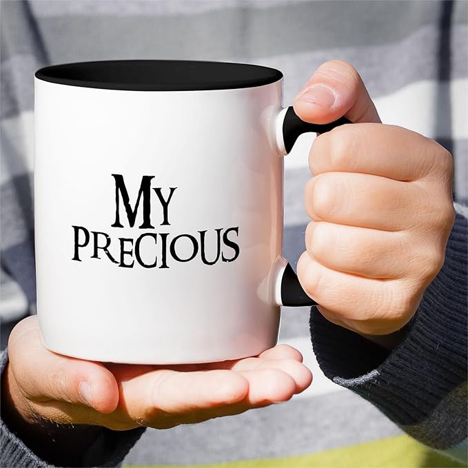 Retreez Funny Mug - My Precious Coffee Tea 11 Oz Ceramic Coffee Mugs - Funny, Sarcasm, Sarcastic, Motivational, Inspirational birthday gifts - White Mug with Black Handle and Inner