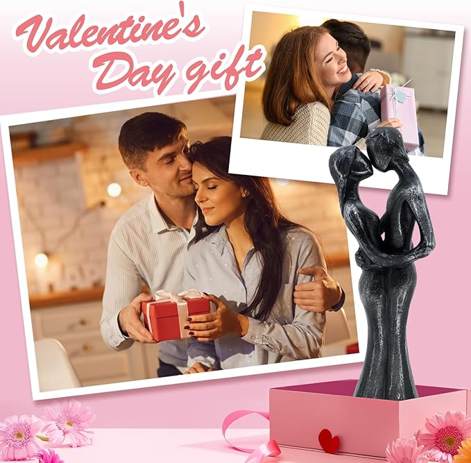Anniversary Wedding Gifts, Love Ornament for Couple, Romantic Couple Sculptures, Abstract Resin Statues for Home Decor, Valentines Statues Decor for Desk Office, Valentines Gifts for Women Wife