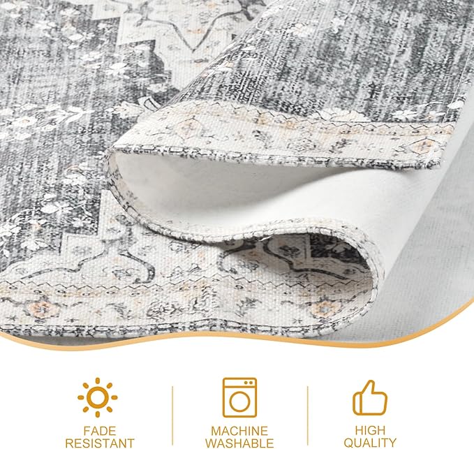 Snycler Table Runner Boho Table Runners Vintage Elegant Farmhouse Table Center Linen Decor for Home Dining Party Entrance (13x48 Inch) Black