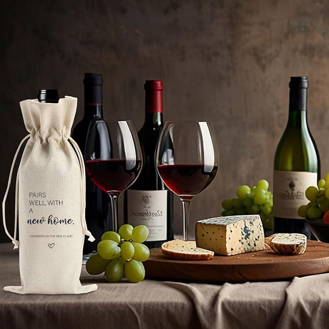 House Warming Gifts New Home Pairs Well with A New Home Wine Bag New Home Gift Ideas Realtor Gift to Clients First Housewarming Gifts New Home Gifts for New Home Owner New House Wine Bag