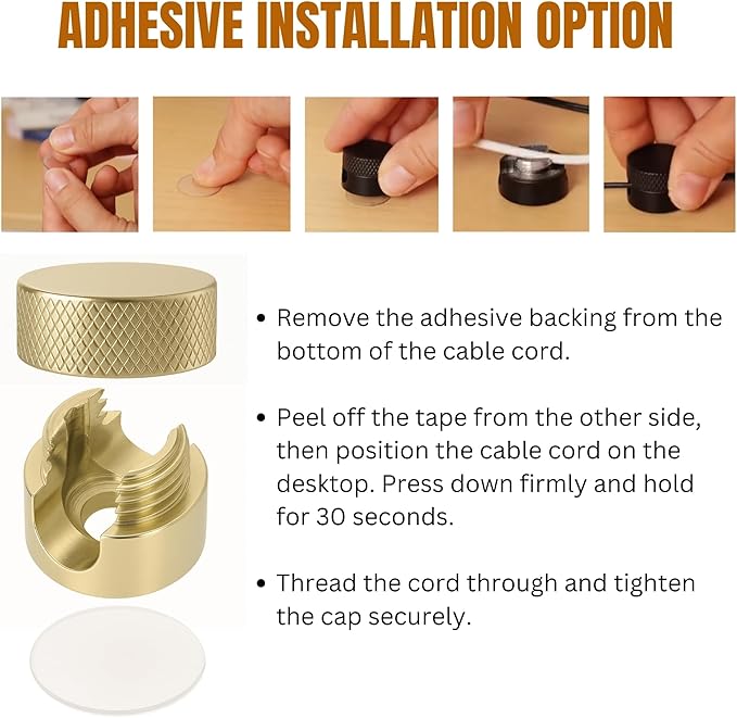 3PCS Cord Holder for Nightstand, Computer Cord Organizer for Desk, Appliance Cord Organizer, Stick-On Cable Clip for Charger, Laptop, USB, Headphones, Wire Management Set