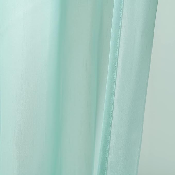 Lush Decor Night Sky Shower Curtain, Single, 72" W x 72" L, White & Blue - Sequin Shower Curtain - Sparkly Color Block Bath Curtain - Modern Glam Bathroom Decor