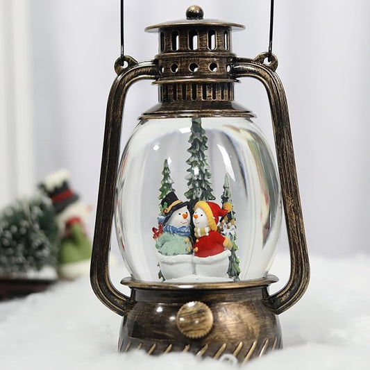 Snow Globe Christmas Decorations Indoor Snowman Musical Glitter Globe Light-up 6H Timer USB Lined/Battery Operated Snow Globe Christmas Decor,Winter Snowman Decorations for Home