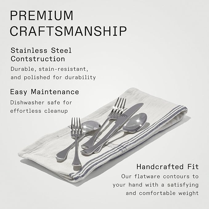 Made In Cookware - Flatware Set - 4 Place Settings (20 Piece Set) - Crafted In Italy