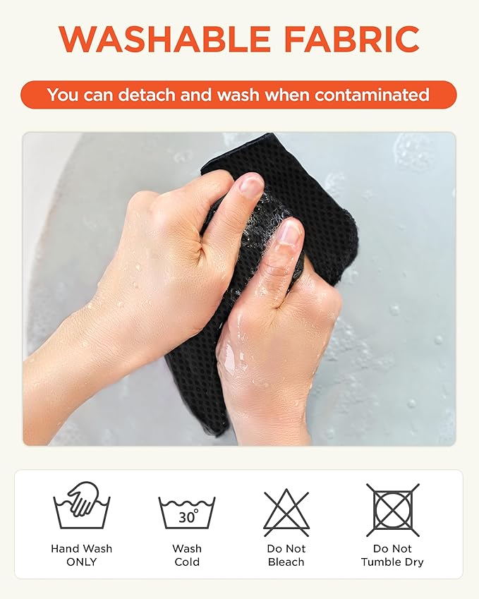 curble Grand Cover, Detachable Cover for Adult Chair, Ergonomic Chair Back Support and Lumbar Support (Grey)