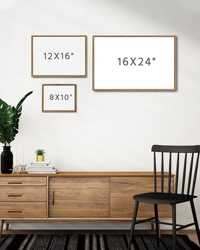 KISSFOX Vintage Framed Wall Art Farmhouse Dreamy Wildflower Field Canvas Art Colorful Daisy Floral Paintings Artwork Natural Rustic Art Prints For Bedroom Bathroom Living Room