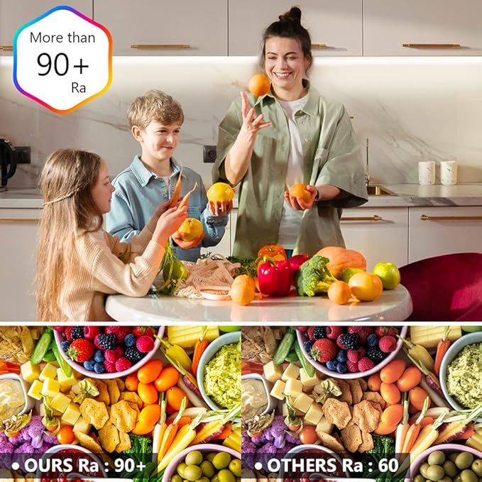 White LED Strip Lights, Upgraded 100ft Dimmable 2700K-6500K Bright 24V LED Light Strip with Remote and App Control, 1440 LEDs Flexible Tape Lights for Living Room, Bedroom, Kitchen, Ceiling