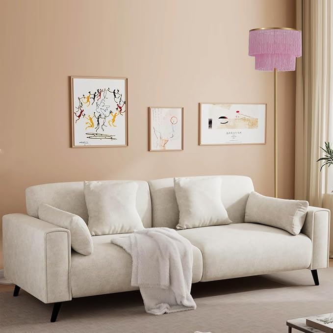 2 Light Gold & Pink Boho Floor Lamp with 2-Tier Tassels/Fringe Lampshade,66" Tall Mid Century Standing Bedroom Lamp,Soft Lighting Nursery Floor Lamp for Bedroom Livingroom