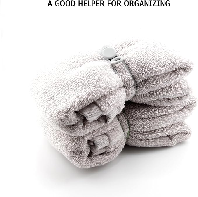 Silicone Cable Straps,10PCS 7.1"Cord Ties, Reusable Cable Ties，Travel Cord Organizer，Wire Organizer Ties for Kitchen,Home,School,Bundle Storage for Cables Etc（5 Colors）