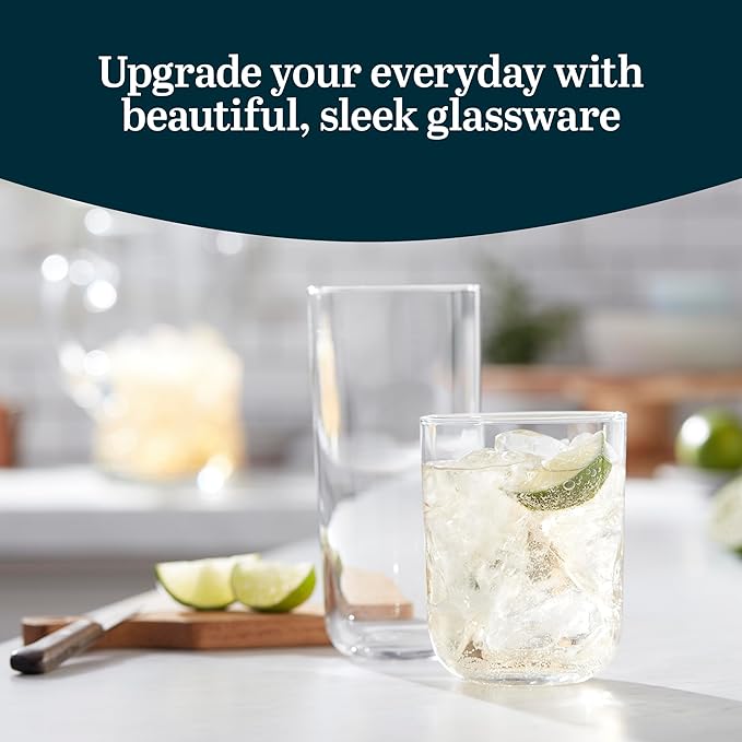 Libbey Lisbon 16-Piece Tumbler and Rocks Glass Set
