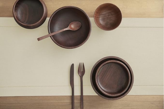 Solino Home Cotton Linen Table Runner 72 Inches Long - Hemstitch Linen Table Runner 14 x 72 Inch for Dresser, Dining, Fall, Autumn, Halloween, Thanksgiving, Christmas