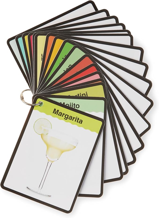 True 20-Piece Cocktail Shaker Bar Set with Wooden Stand Includes Boston Shaker, Mixing Glass, Muddler, Jigger, Strainer, Bartender Kit for Mixed Drinks, Cold Brew Cocktails, Home Bar Tools