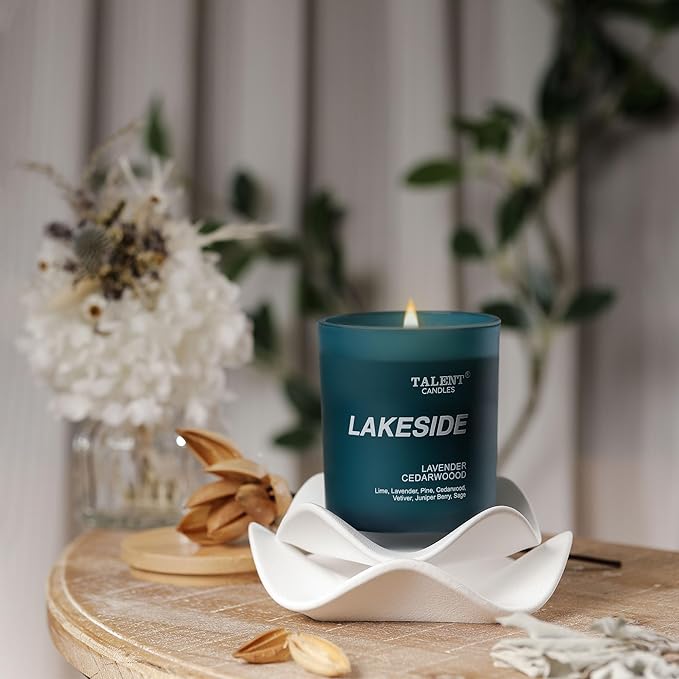 Candles for Home Scented, Natural Soy Wax, Scented Candle Stress Relief and Relaxation, Lavender Cedarwood, Medium Jar, Ideal for Home and Bedroom Decor