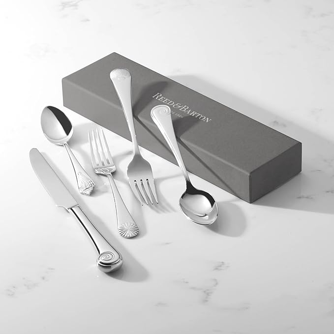 Reed & Barton Seashell 5Pc Flatware Place Setting, 5 Piece, Silver