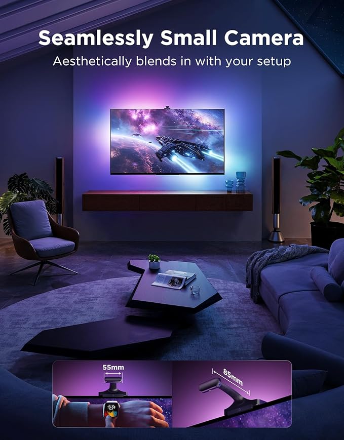 Govee TV Backlight 3 Pro with HDR Triple Camera, 11.8ft 5-in-1 RGBWWIC LED Strip Lights That Change with 55-65 Inch TVs, 75LEDs/m, Supports AI Filter, Smart App and Vioce Control, DreamView Sync